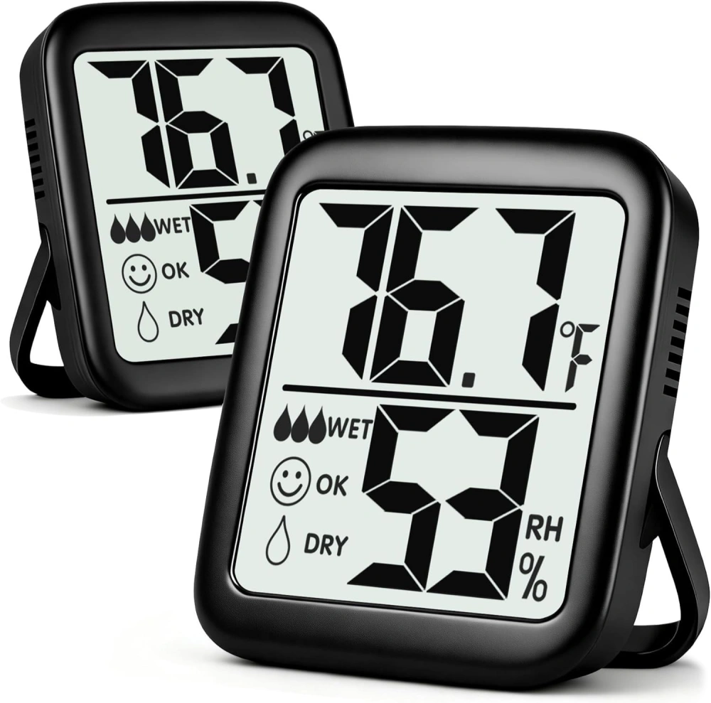 Antonki 2 Pack Room Thermometer Hygrometer